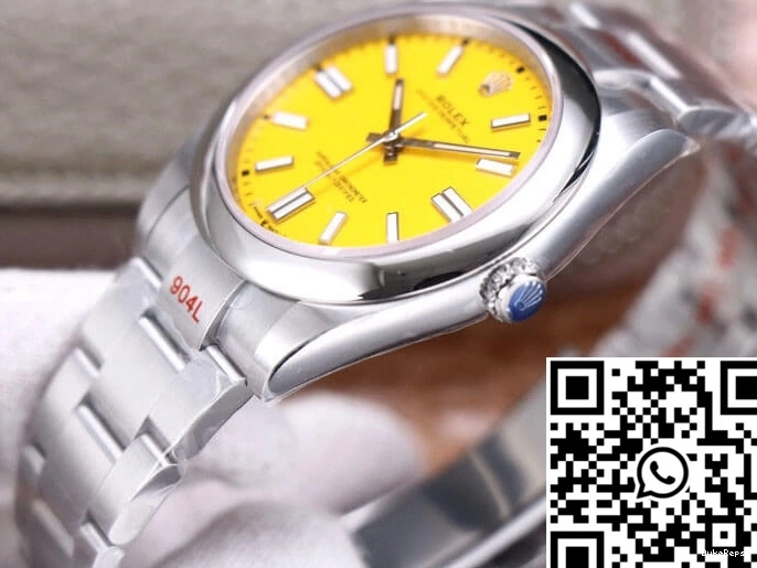 Yellow M124300-0004 Rolex Factory Dial EW Perpetual 41MM Oyster 1213